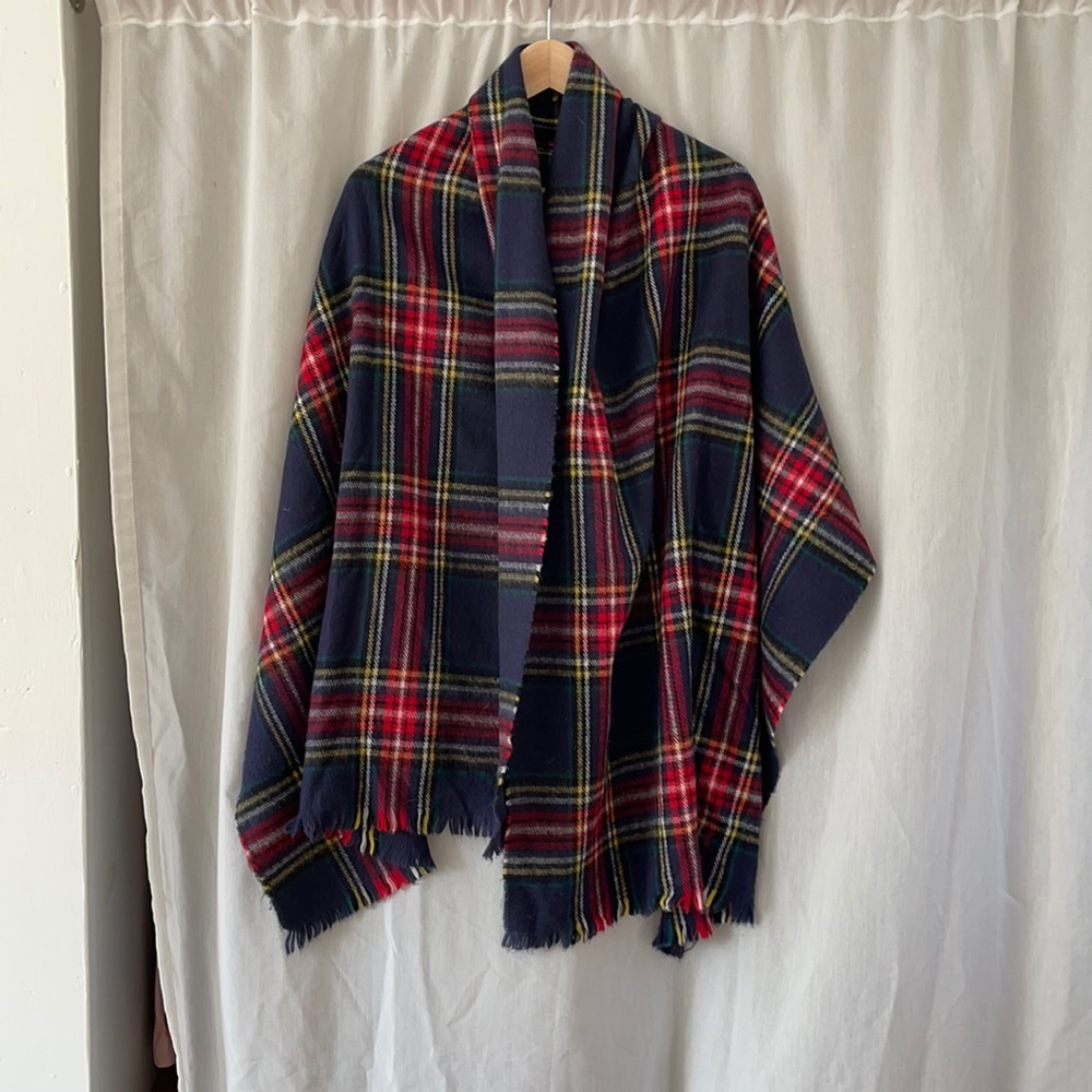 J. Crew Blanket Scarf in Plaid, Like New
